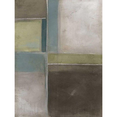 Blues at Dusk II Black Modern Wood Framed Art Print by Vess, June Erica