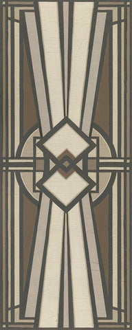 Neutral Deco Panel I Black Ornate Wood Framed Art Print with Double Matting by Vess, June Erica