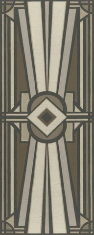 Neutral Deco Panel II Black Ornate Wood Framed Art Print with Double Matting by Vess, June Erica