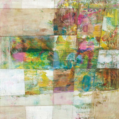 Peek a boo III White Modern Wood Framed Art Print with Double Matting by Fuchs, Jodi