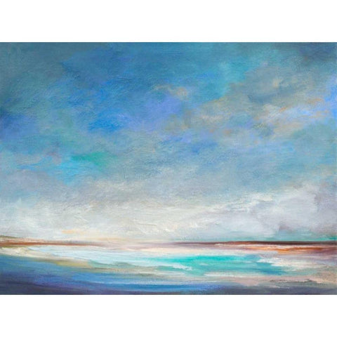 Shimmering Light Black Modern Wood Framed Art Print by Finch, Sheila