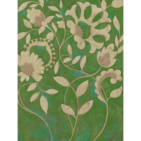 Flourishing Vine II Gold Ornate Wood Framed Art Print with Double Matting by Zarris, Chariklia