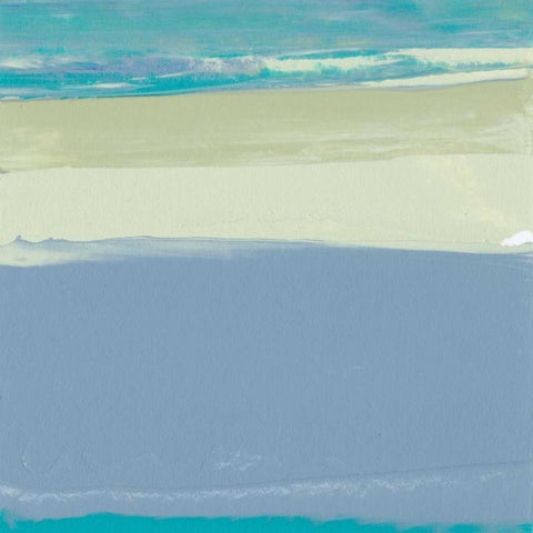 Blue Coast I Black Modern Wood Framed Art Print by Gordon, Sharon