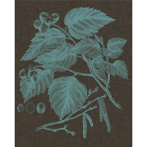 Shimmering Leaves I Black Modern Wood Framed Art Print by Vision Studio