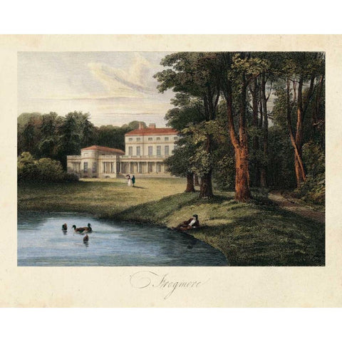 The English Countryside I Black Modern Wood Framed Art Print with Double Matting by Hakewill, James