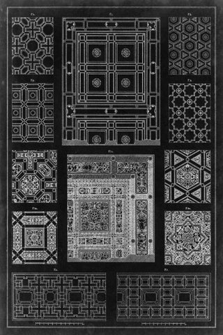 Graphic Architecture VI Black Ornate Wood Framed Art Print with Double Matting by Vision Studio