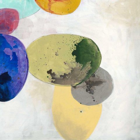 Orbe Aura II White Modern Wood Framed Art Print with Double Matting by Jasper, Sisa