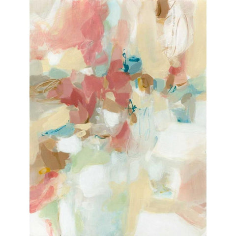 A Touch of Blush Black Modern Wood Framed Art Print with Double Matting by Long, Christina