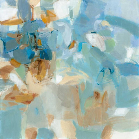 Sparkle Beach Black Modern Wood Framed Art Print by Long, Christina