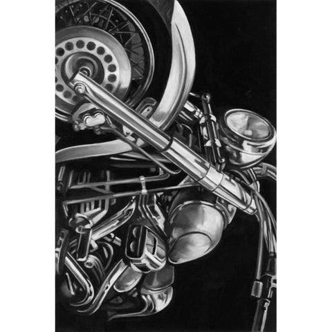 Classic Hogs II Black Modern Wood Framed Art Print with Double Matting by Harper, Ethan