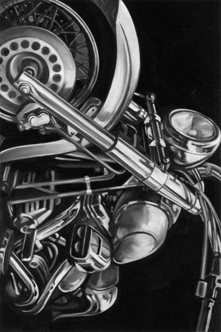 Classic Hogs II Black Ornate Wood Framed Art Print with Double Matting by Harper, Ethan