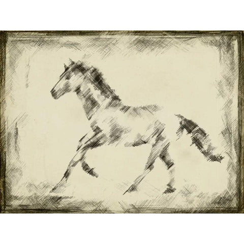 Equine Study II Black Modern Wood Framed Art Print by Harper, Ethan