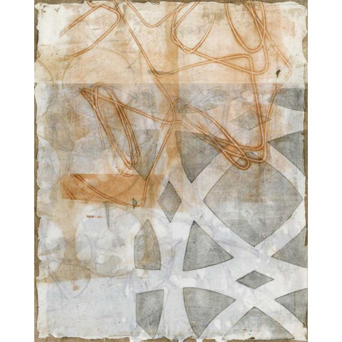 Delicate Lines II Gold Ornate Wood Framed Art Print with Double Matting by Meagher, Megan