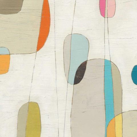 Molecular Motion III Black Ornate Wood Framed Art Print with Double Matting by Vess, June Erica