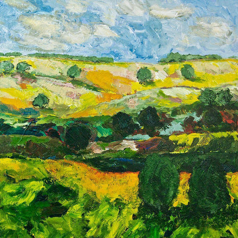 Over the Hills White Modern Wood Framed Art Print by Friedlander, Allan