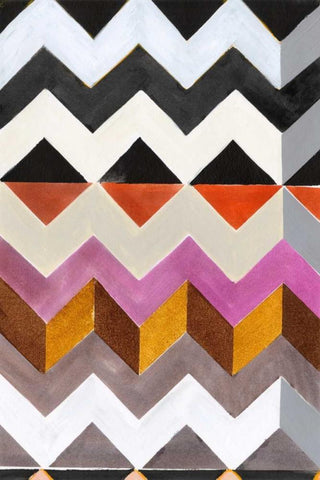 Santa Fe II White Modern Wood Framed Art Print with Double Matting by Fuchs, Jodi