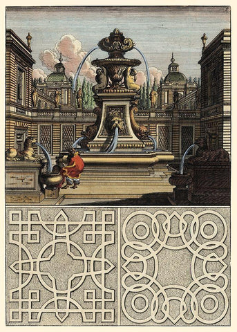 Architectura Curiosa II Black Ornate Wood Framed Art Print with Double Matting by Bockler