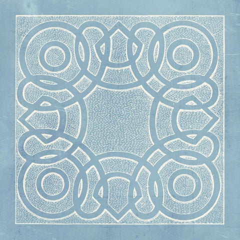Tile Ornamentale IV Black Ornate Wood Framed Art Print with Double Matting by Vision Studio
