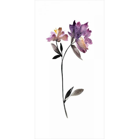 Floral Watercolor III Gold Ornate Wood Framed Art Print with Double Matting by Mosley, Kiana