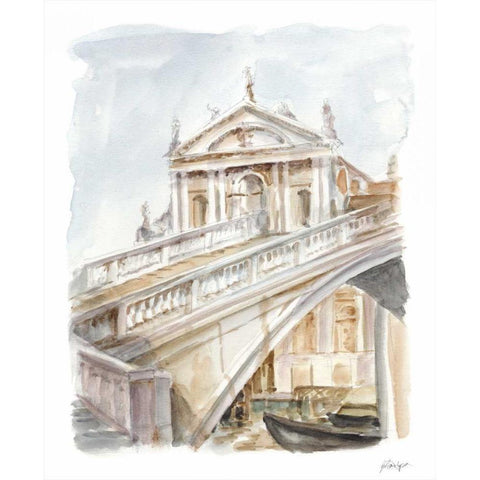 Architectural Watercolor Study I Black Modern Wood Framed Art Print with Double Matting by Harper, Ethan