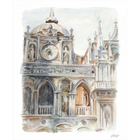 Architectural Watercolor Study II Black Modern Wood Framed Art Print by Harper, Ethan