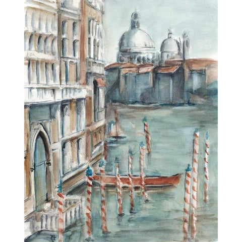 Venetian Watercolor Study I Black Modern Wood Framed Art Print with Double Matting by Harper, Ethan