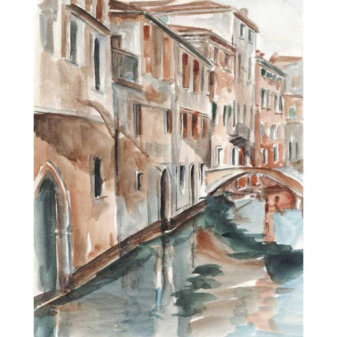 Venetian Watercolor Study II Black Modern Wood Framed Art Print with Double Matting by Harper, Ethan