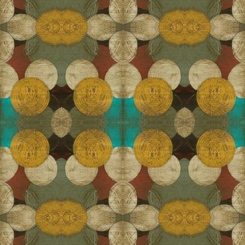 Circular Repeat I White Modern Wood Framed Art Print by Goldberger, Jennifer