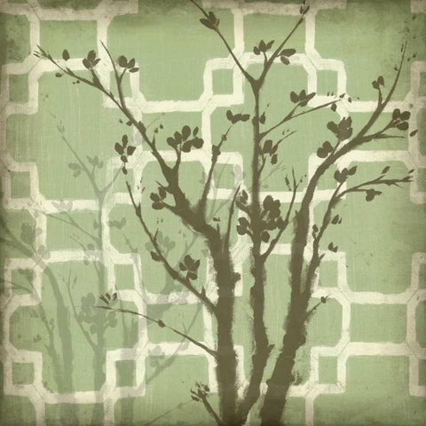 Silhouette and Pattern III White Modern Wood Framed Art Print by Goldberger, Jennifer