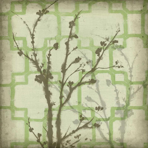 Silhouette and Pattern IV Black Modern Wood Framed Art Print with Double Matting by Goldberger, Jennifer