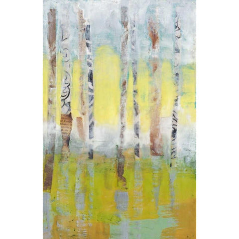 Birchline Collage II White Modern Wood Framed Art Print by Goldberger, Jennifer