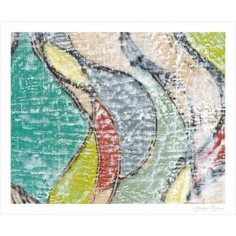 Undulating Color IV Black Modern Wood Framed Art Print by Goldberger, Jennifer