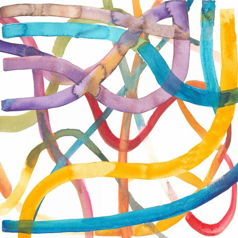 The Road Back to You II White Modern Wood Framed Art Print with Double Matting by Mosley, Kiana