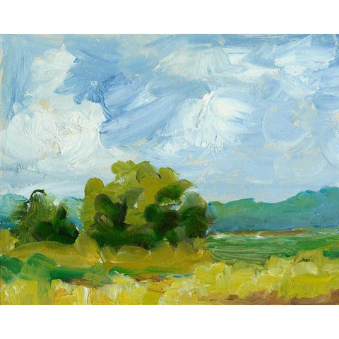 Field Color Study I White Modern Wood Framed Art Print by Harper, Ethan