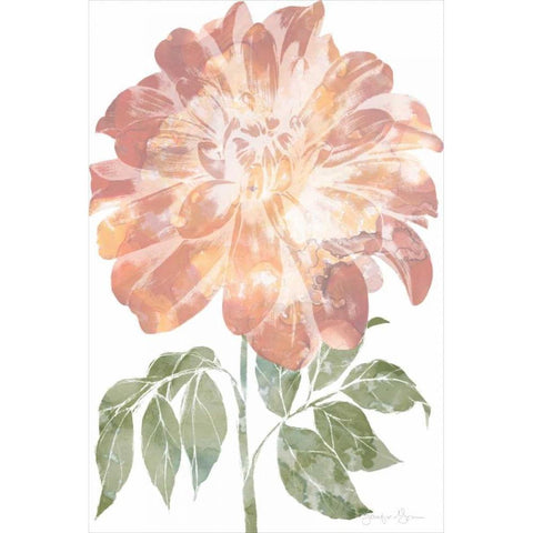 Watercolor Bloom II Gold Ornate Wood Framed Art Print with Double Matting by Goldberger, Jennifer