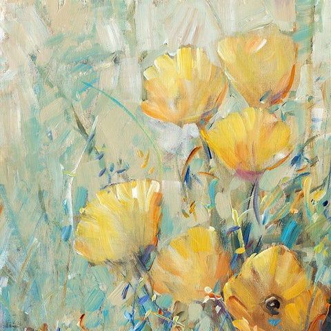 Floral Expression II White Modern Wood Framed Art Print by OToole, Tim