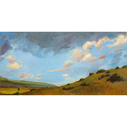 High Desert Light Black Modern Wood Framed Art Print with Double Matting by DAgostino, Judith