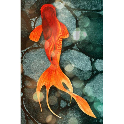 Fantail II Black Modern Wood Framed Art Print with Double Matting by Ludwig, Alicia