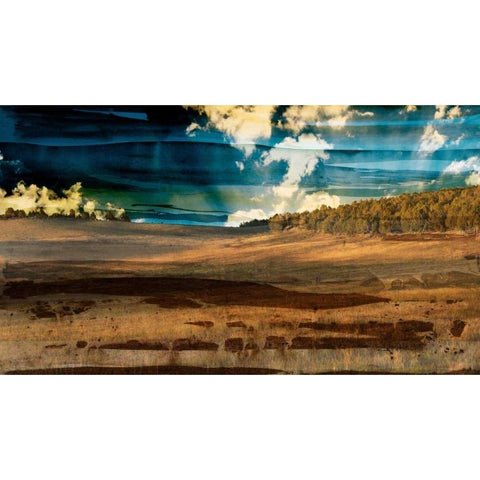 Big Sky Country Black Modern Wood Framed Art Print by Jasper, Sisa