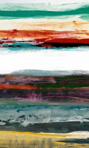 Primary Decision II White Modern Wood Framed Art Print with Double Matting by Jasper, Sisa