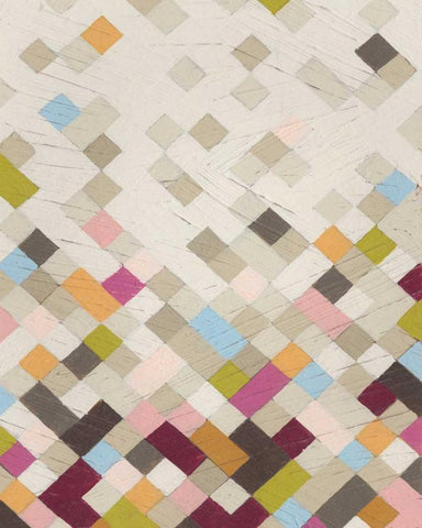 Confetti VII White Modern Wood Framed Art Print with Double Matting by Vess, June Erica