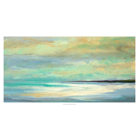 Shoreline III White Modern Wood Framed Art Print by Finch, Sheila