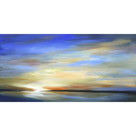 April Sky II Black Modern Wood Framed Art Print with Double Matting by Finch, Sheila