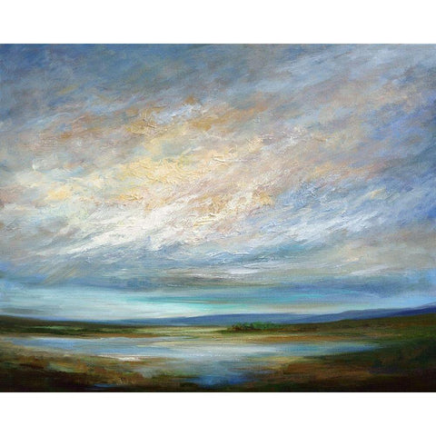 Coastal Clouds VI White Modern Wood Framed Art Print by Sheila Finch