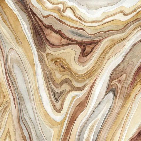 Watercolor Agate I White Modern Wood Framed Art Print by Meagher, Megan