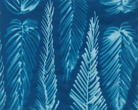 Cyanotype No.8 Black Ornate Wood Framed Art Print with Double Matting by Stramel, Renee W.