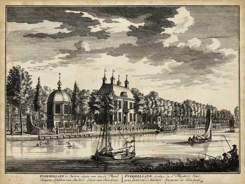 Views of Amsterdam VI White Modern Wood Framed Art Print with Double Matting by Visher, Nicolaus