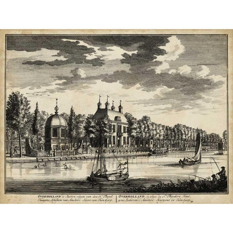 Views of Amsterdam VI Black Modern Wood Framed Art Print by Visher, Nicolaus