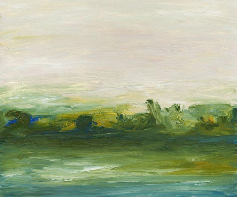 The Glen White Modern Wood Framed Art Print with Double Matting by Gordon, Sharon