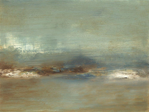 Inlet I White Modern Wood Framed Art Print with Double Matting by Gordon, Sharon